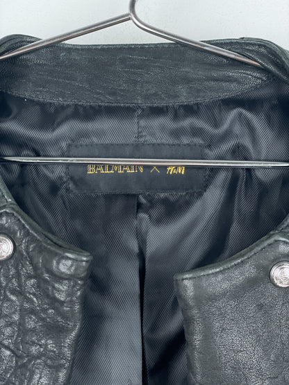Balmain x H&M AW15 Double-Zipper Biker Leather Jacket