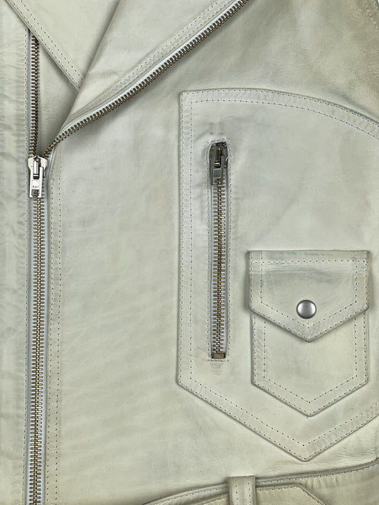 RAF by Raf Simons AW05 Sleeveless Leather Moto Biker Vest – photo 9