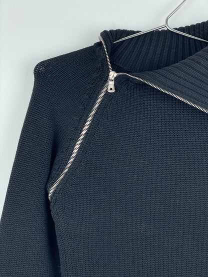 Dolce & Gabbana AW03 Spiral Zip Knit Turtleneck Sweater