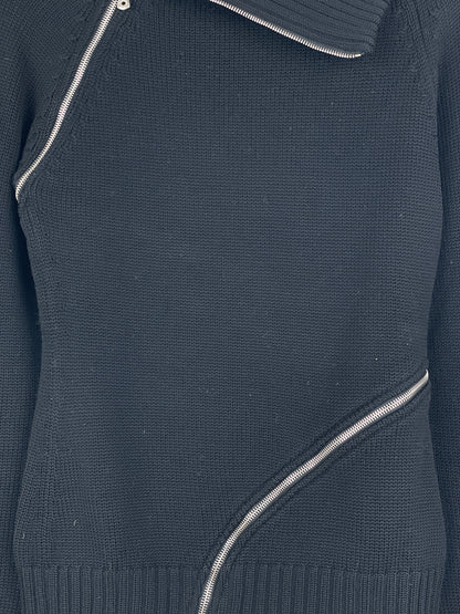 Dolce & Gabbana AW03 Spiral Zip Knit Turtleneck Sweater