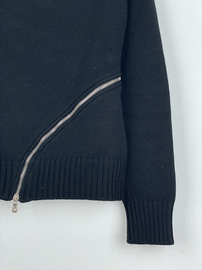 Dolce & Gabbana AW03 Spiral Zip Knit Turtleneck Sweater