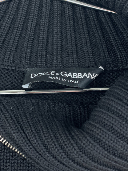 Dolce & Gabbana AW03 Spiral Zip Knit Turtleneck Sweater