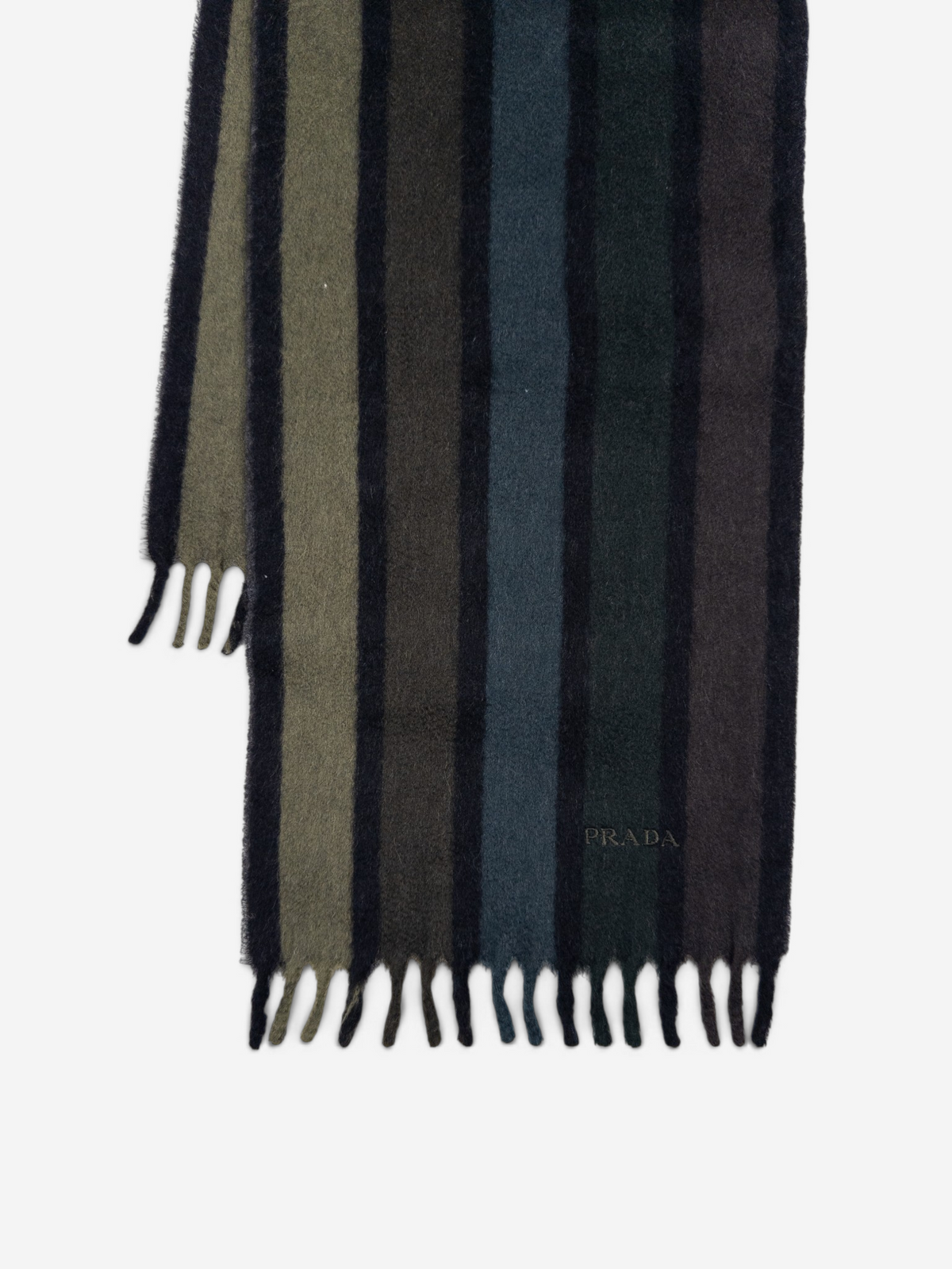 Prada AW07 Fuzzy Striped Scarf – photo 2