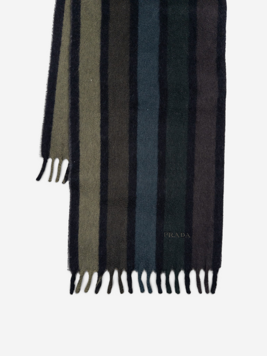 Prada AW07 Fuzzy Striped Scarf – photo 2