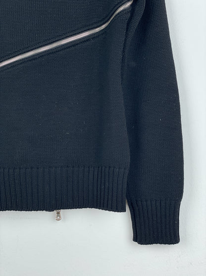 Dolce & Gabbana AW03 Spiral Zip Knit Turtleneck Sweater