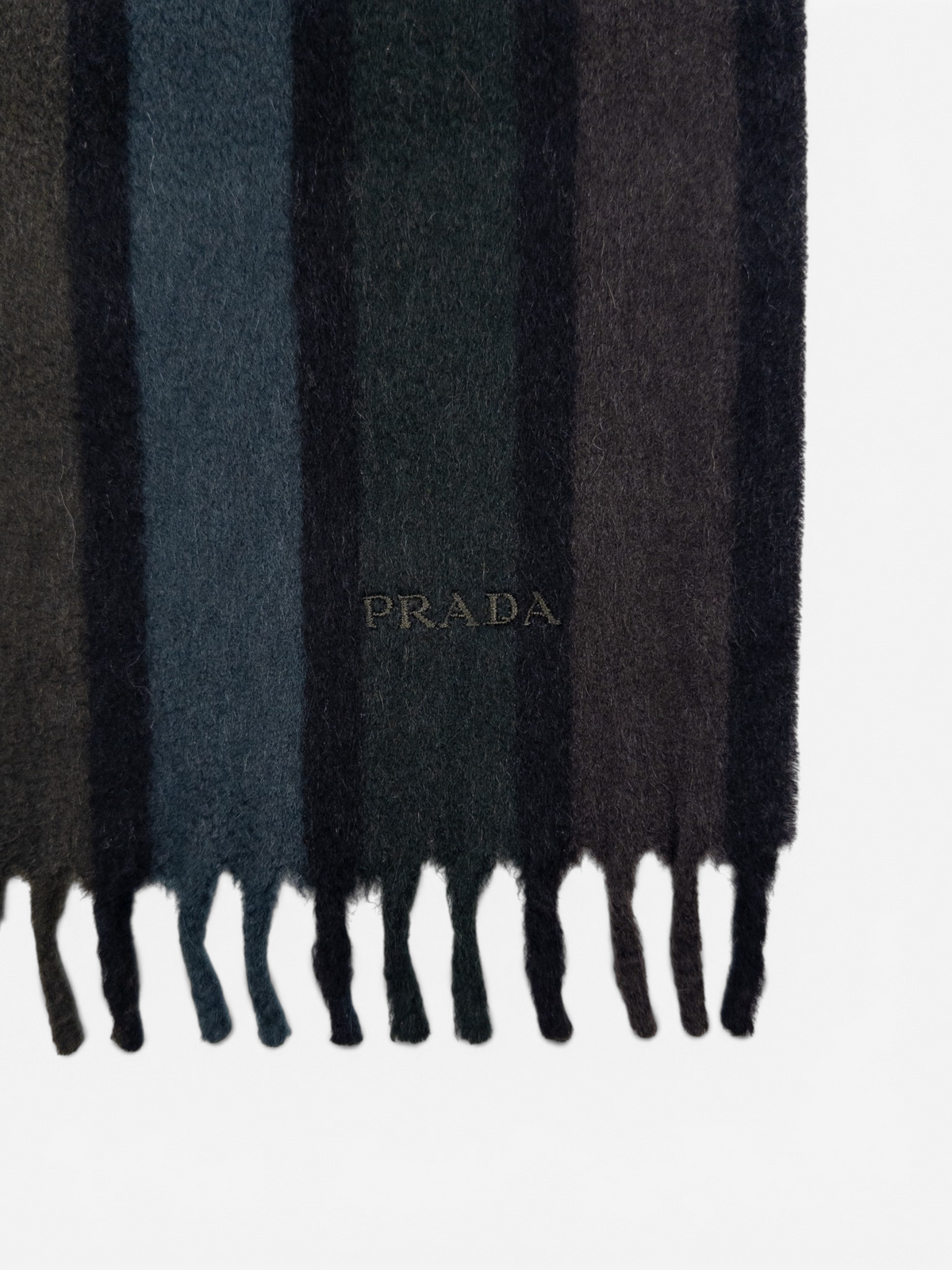 Prada AW07 Fuzzy Striped Scarf – photo 3