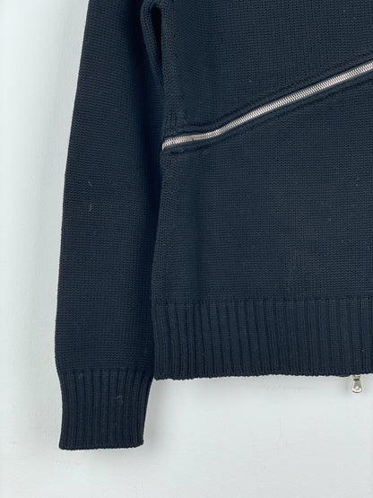 Dolce & Gabbana AW03 Spiral Zip Knit Turtleneck Sweater