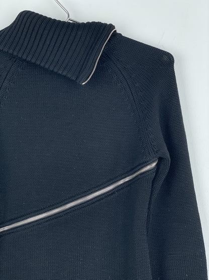 Dolce & Gabbana AW03 Spiral Zip Knit Turtleneck Sweater