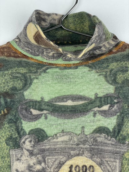 Jean Paul Gaultier SS94 'Les Tatouages' Banknote Turtleneck Sweater