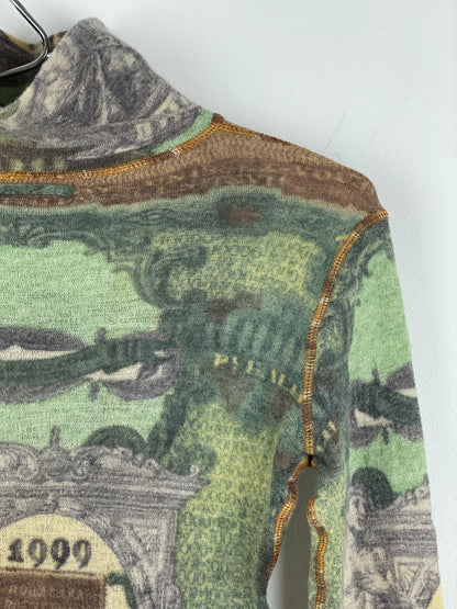 Jean Paul Gaultier SS94 'Les Tatouages' Banknote Turtleneck Sweater