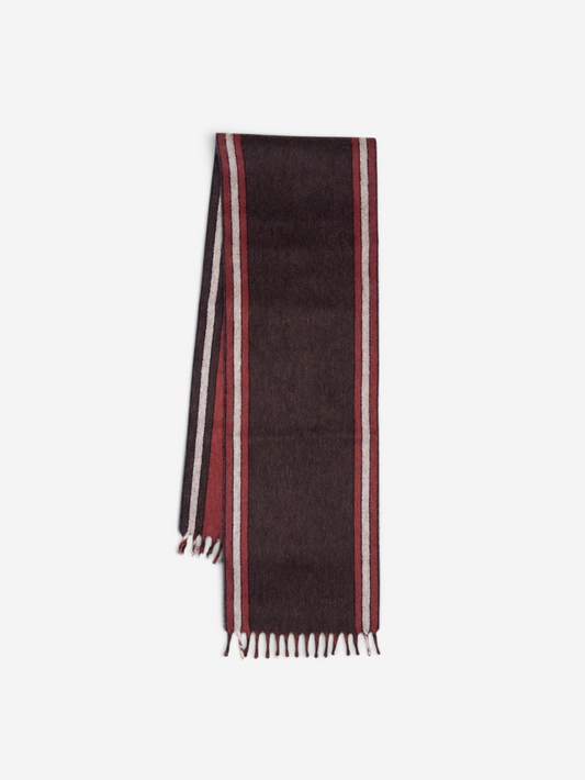 Prada AW07 Fuzzy Striped Scarf – front view