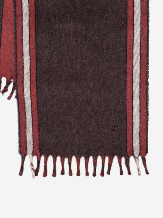 Prada AW07 Fuzzy Striped Scarf – photo 2