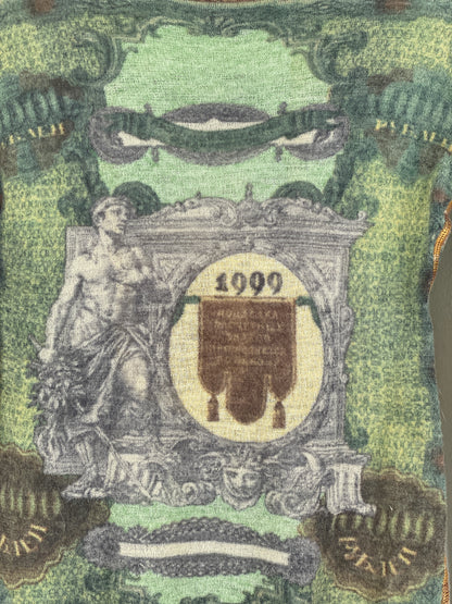 Jean Paul Gaultier SS94 'Les Tatouages' Banknote Turtleneck Sweater