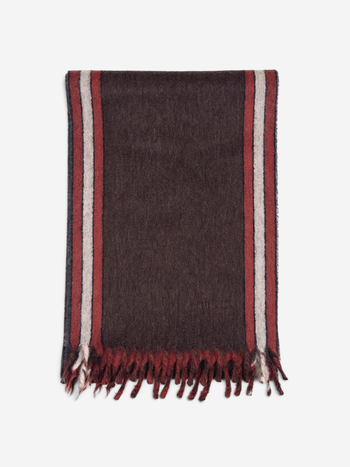 Prada AW07 Fuzzy Striped Scarf – photo 3