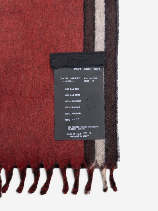 Prada AW07 Fuzzy Striped Scarf – photo 4
