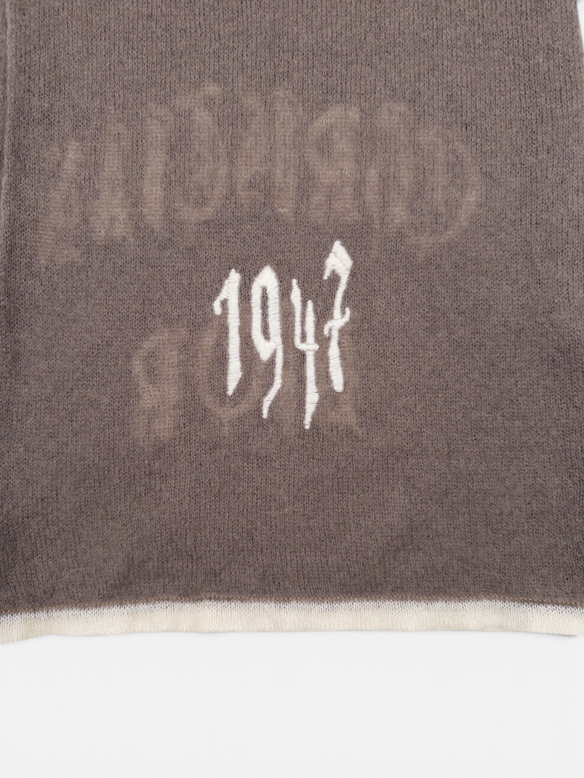 Dior by Galliano SS02 Fuzzy ‘Gothic’ Logo Embroidery Scarf – photo 4