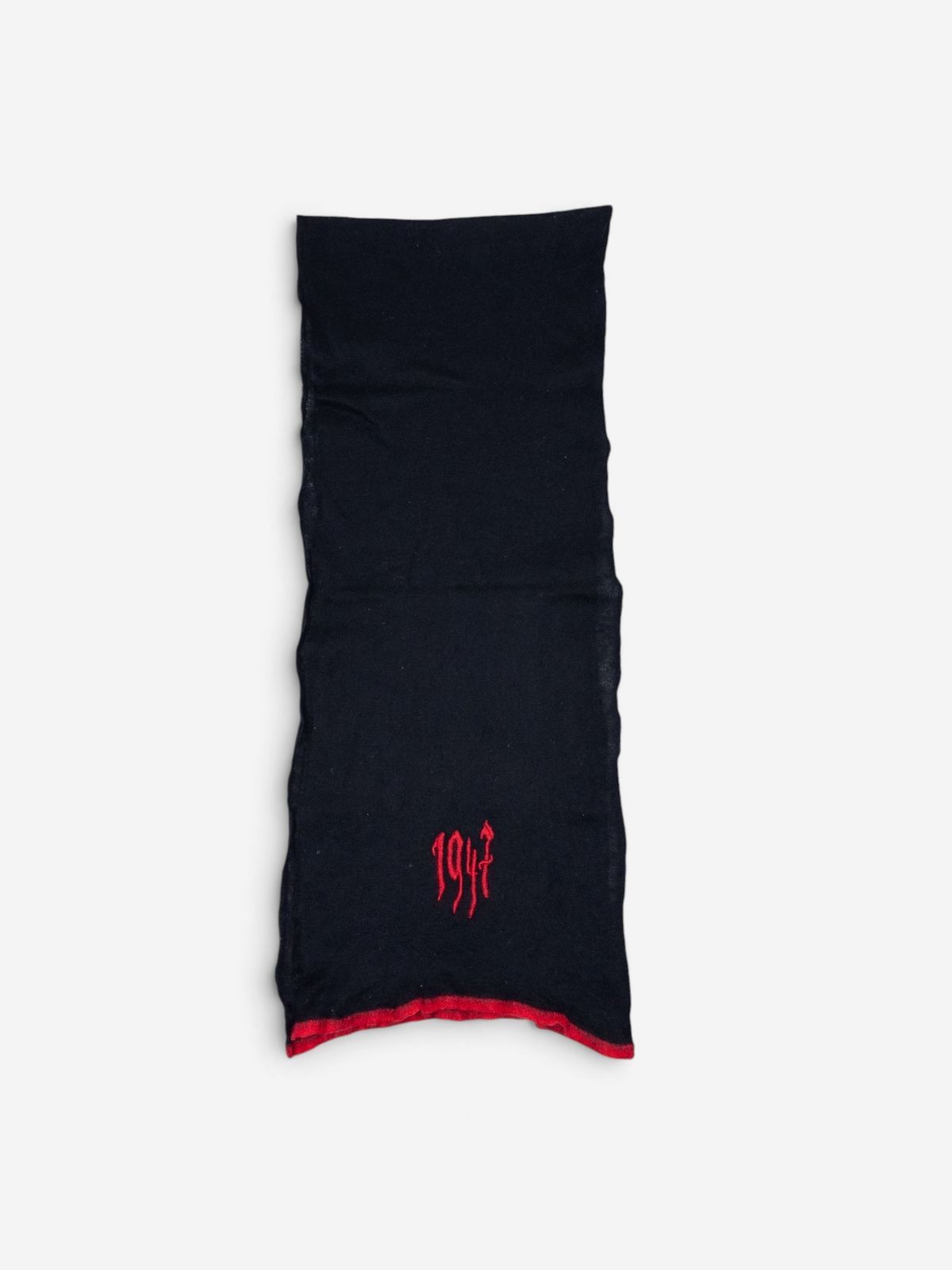 Dior by Galliano SS02 Fuzzy ‘Gothic’ Logo Embroidery Scarf – photo 3