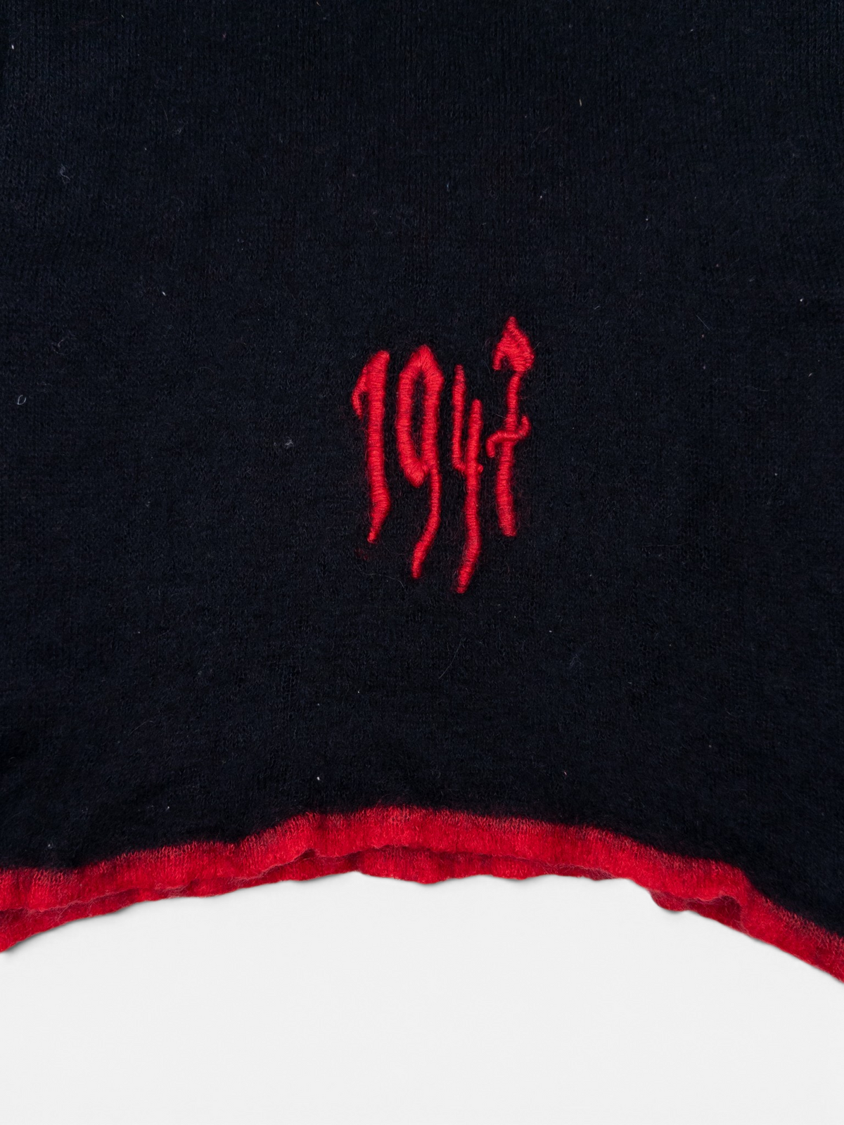Dior by Galliano SS02 Fuzzy ‘Gothic’ Logo Embroidery Scarf – photo 4