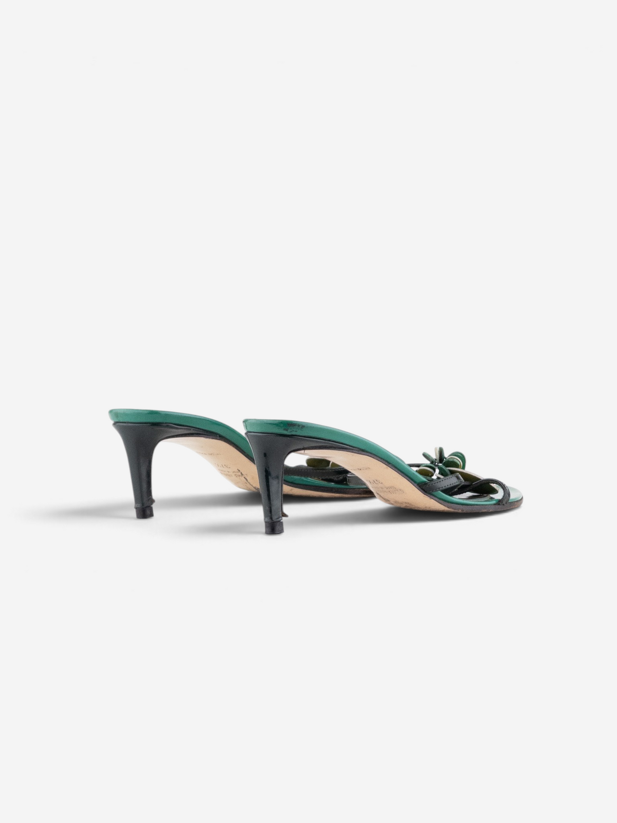 Miu Miu SS03 Foresta Sequin Strappy Sandal Mule Kitten Heels – back view