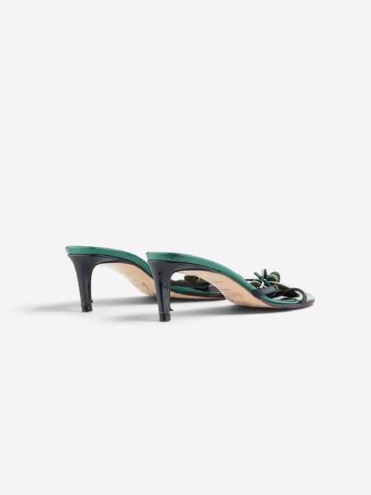 Miu Miu SS03 Foresta Sequin Strappy Sandal Mule Kitten Heels – back view