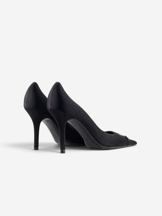 Dior by Galliano AW04 ‘I Love Dior’ Rhinestone Velvet Pump Heels – photo 3