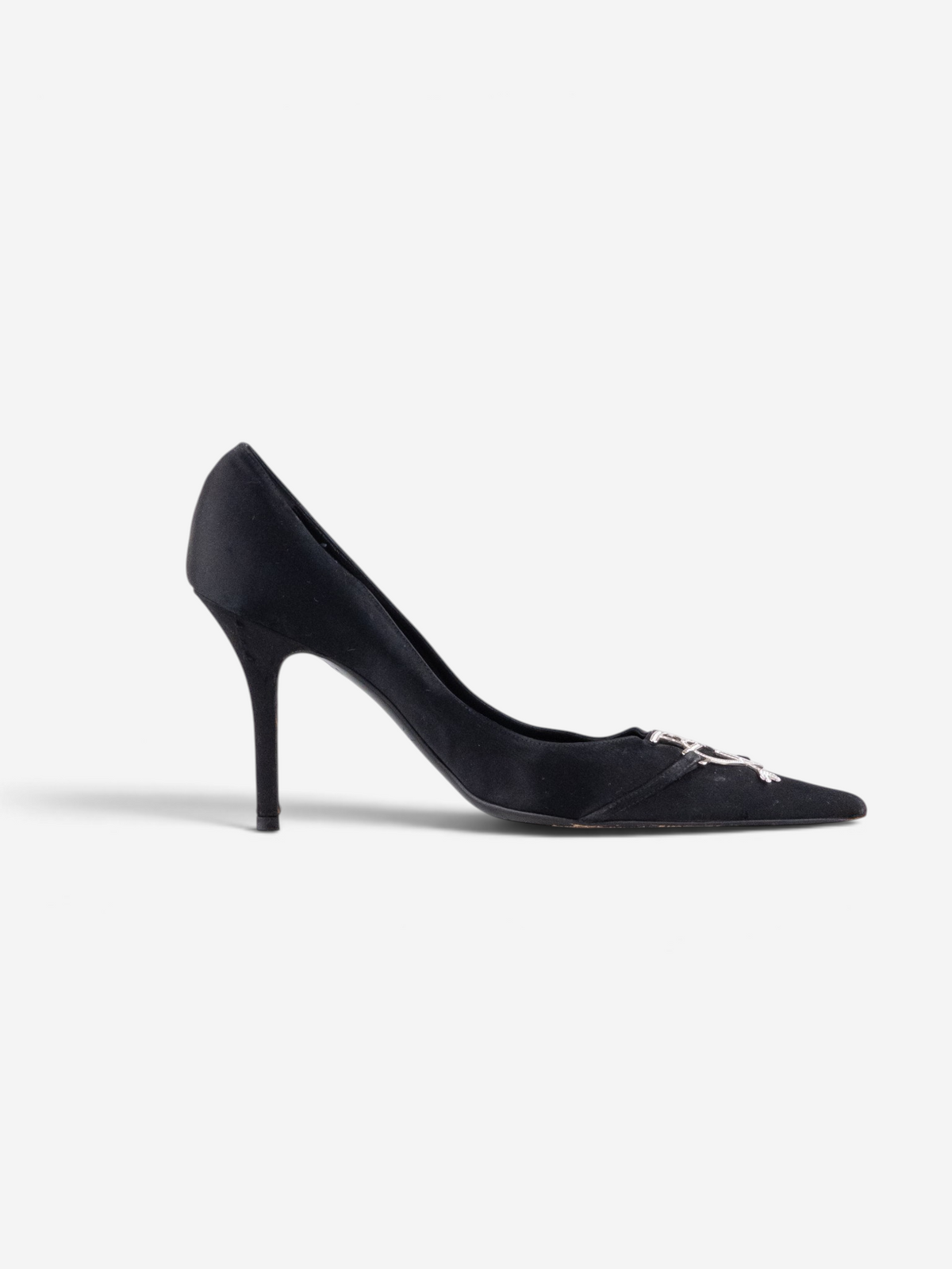 Dior by Galliano AW04 ‘I Love Dior’ Rhinestone Velvet Pump Heels – photo 6