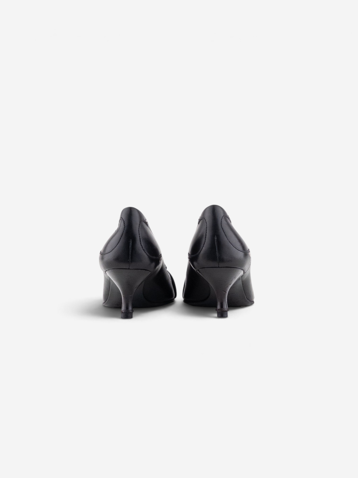 Prada 2000s Square-Toe Large Buckle Kitten-Heel Pumps – photo 4