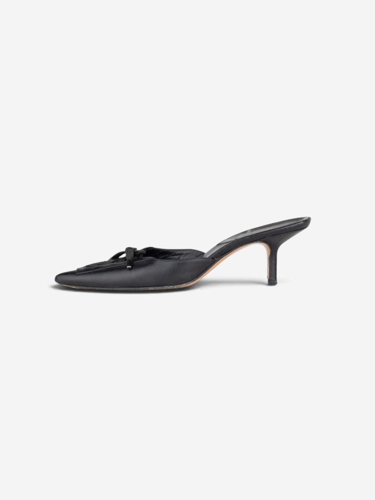 Dior by Galliano SS02 Lace-Up Corset Kitten Heel Mules – side view