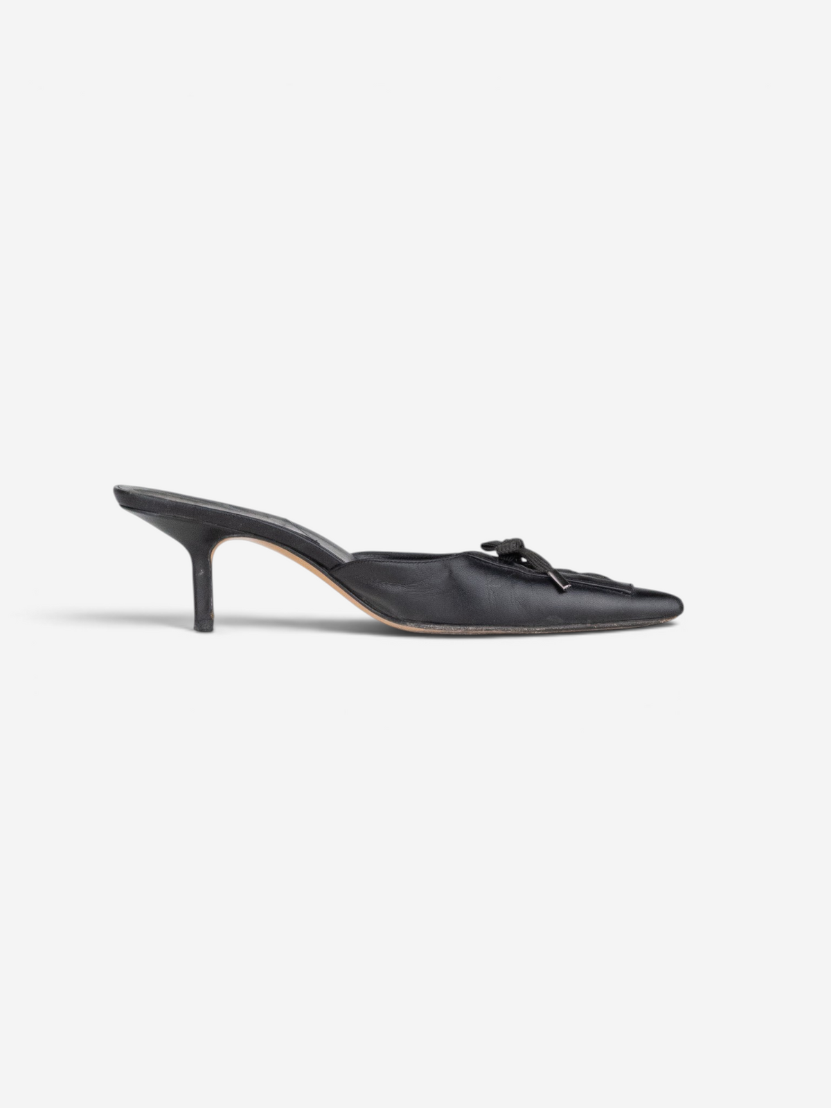 Dior by Galliano SS02 Lace-Up Corset Kitten Heel Mules – side view
