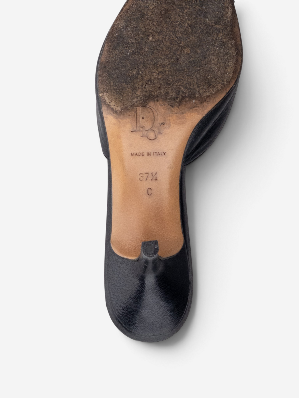 Dior by Galliano SS02 Lace-Up Corset Kitten Heel Mules – sole detail