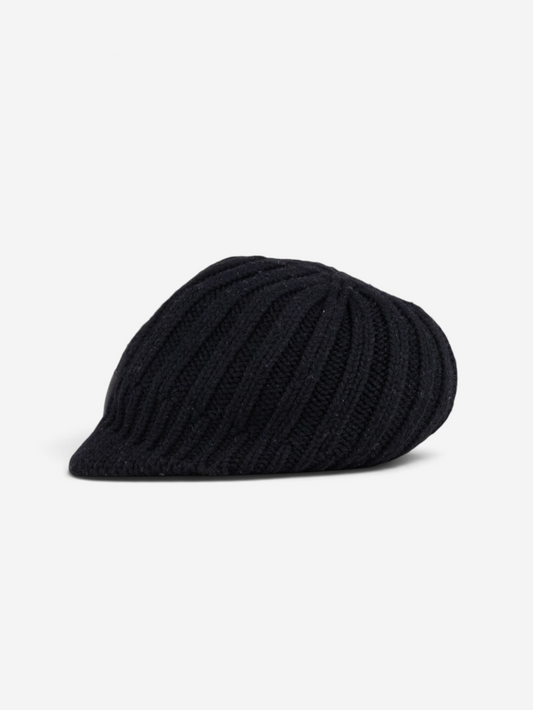 Dior Homme Leather Logo Patch Visor Knit Beanie – photo 3
