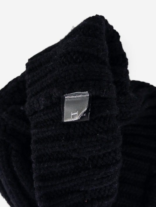 Dior Homme Leather Logo Patch Visor Knit Beanie – photo 6