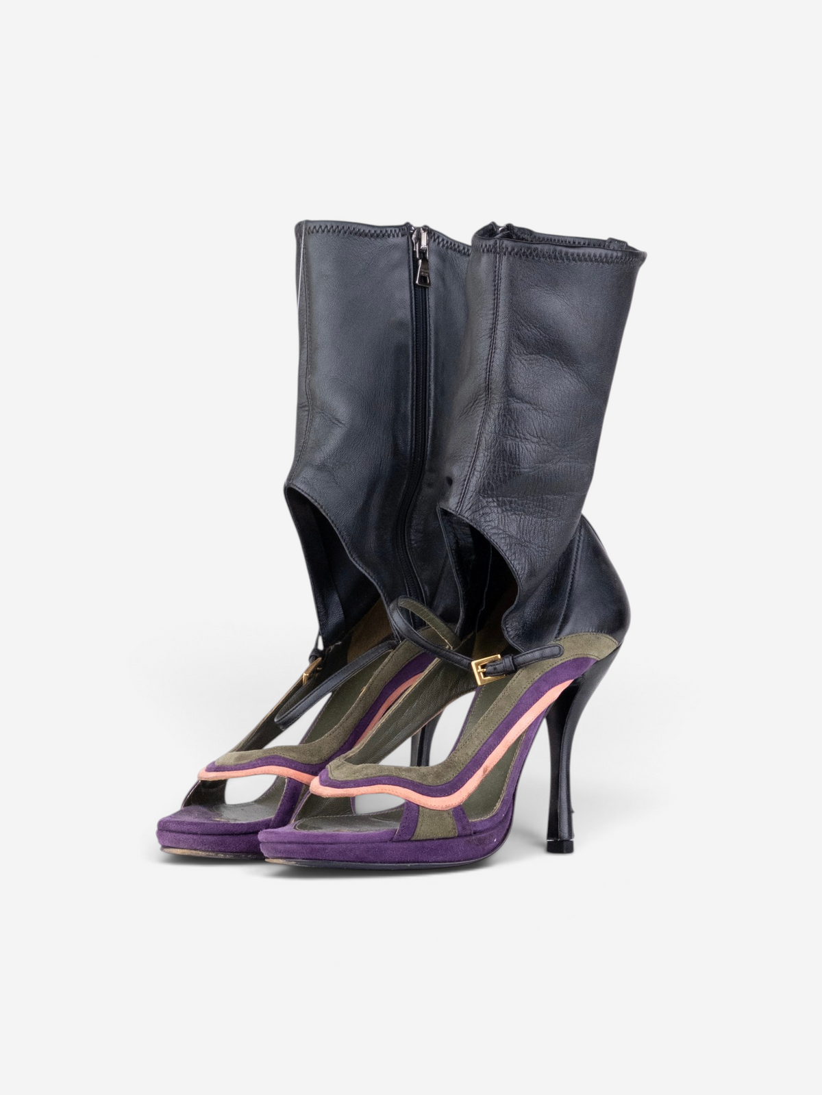 Prada SS08 ‘Fairy’ Mary Jane Sandal Ankle Heel Boots – front view