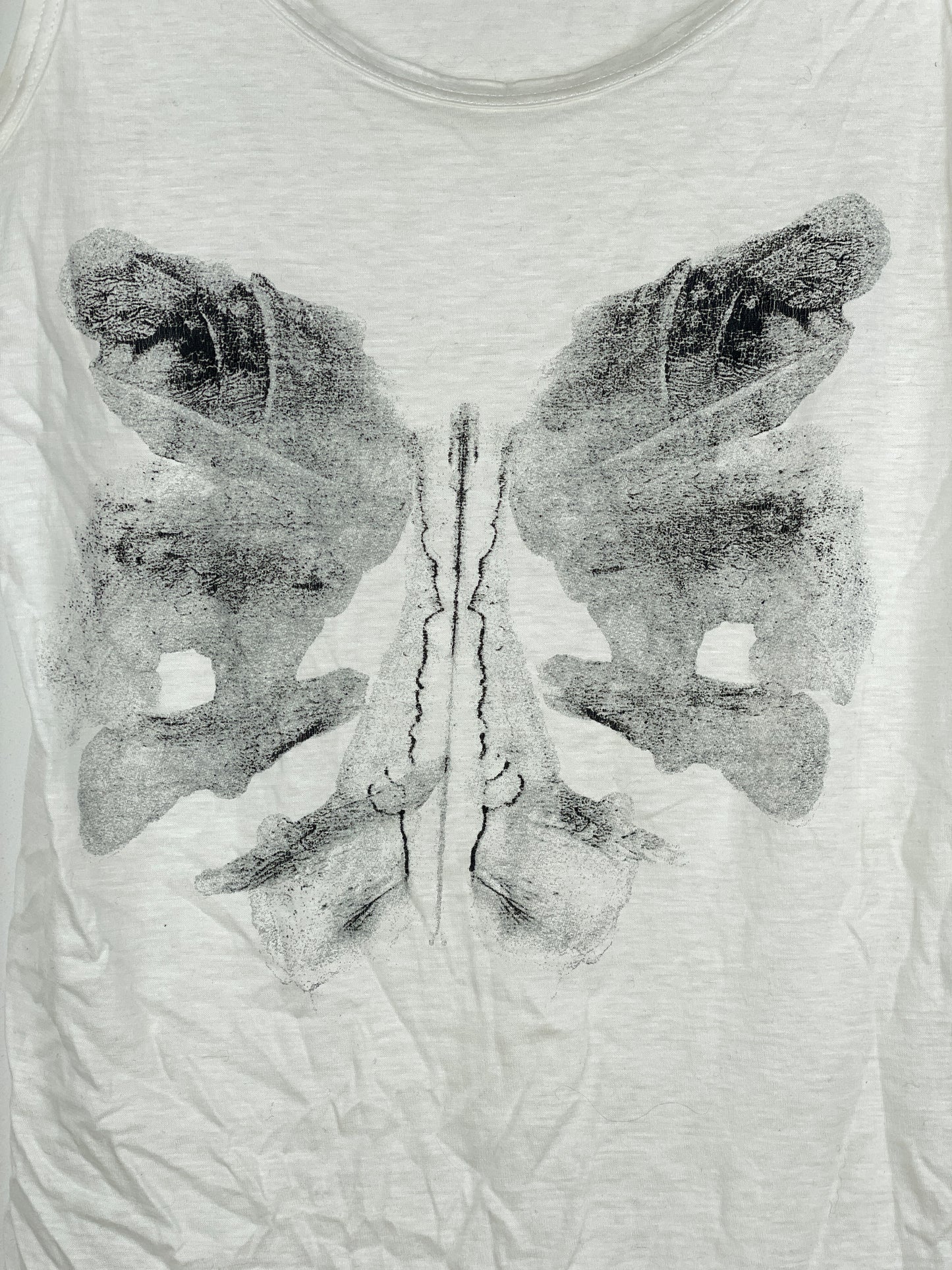 Helmut Lang SS02 Rorschach Butterfly Print Tank Top