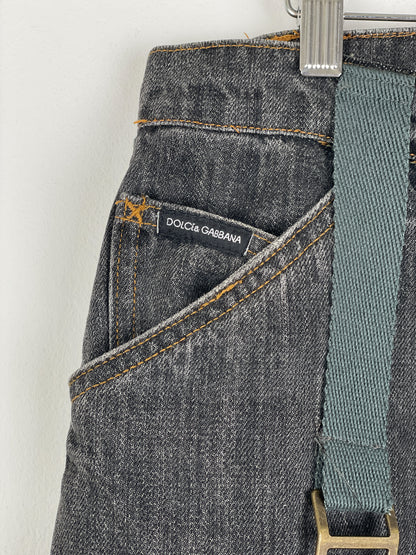 Dolce & Gabbana AW03 Bondage Harness Denim Jeans