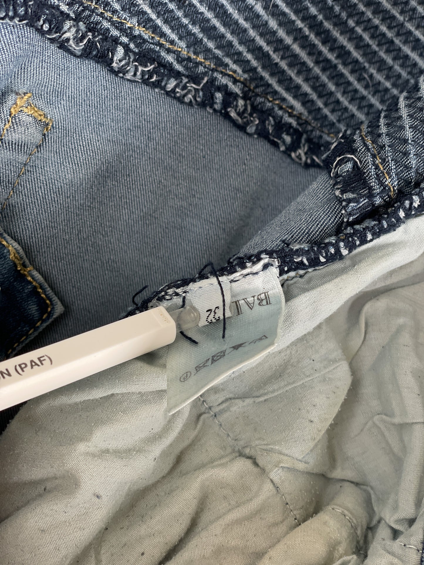 Balmain Repaired Lightwash Biker Denim Jeans