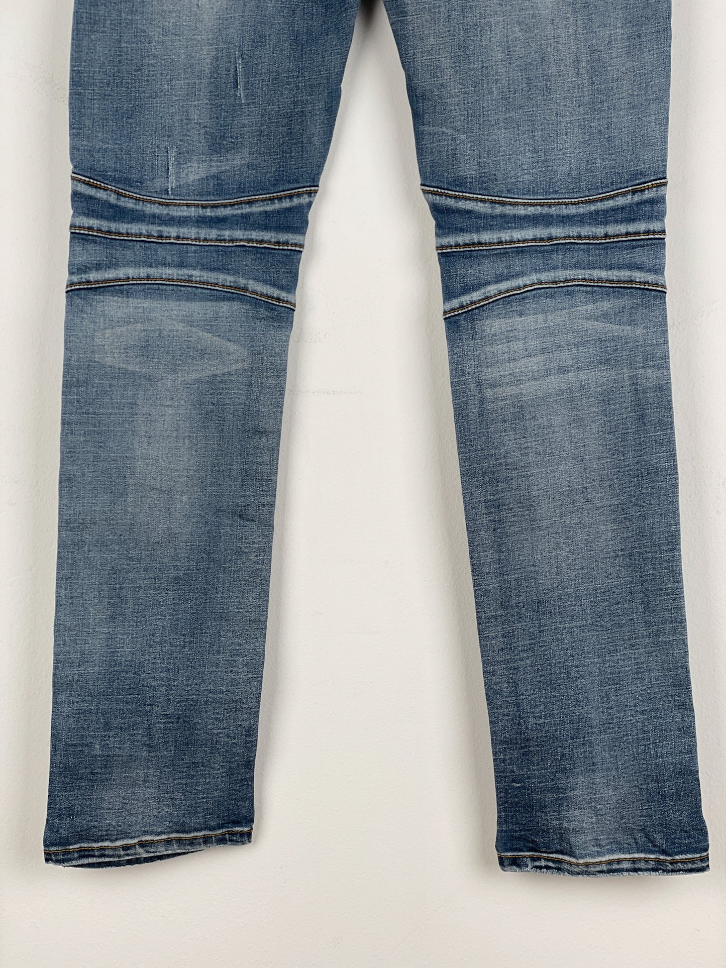 Balmain Distressed Biker Denim Jeans