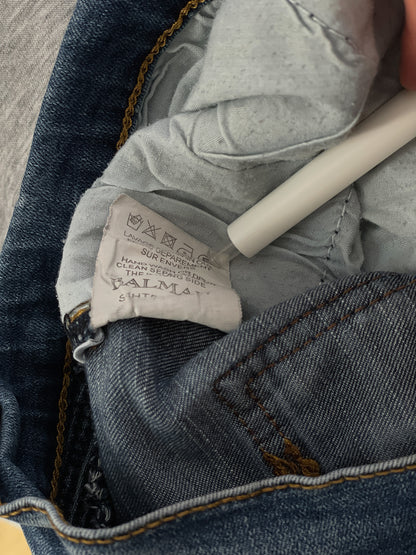 Balmain Distressed Biker Denim Jeans