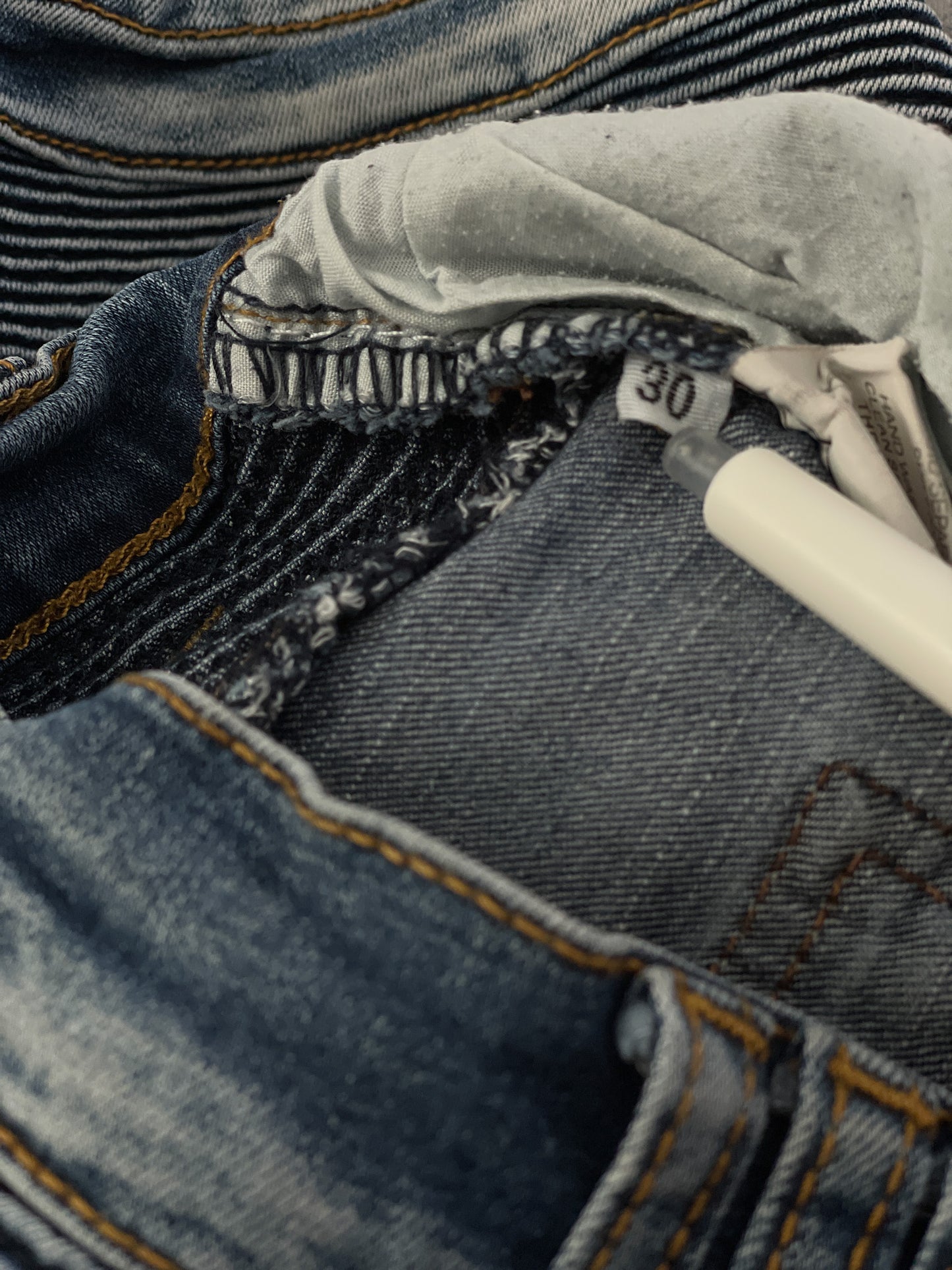 Balmain Distressed Biker Denim Jeans