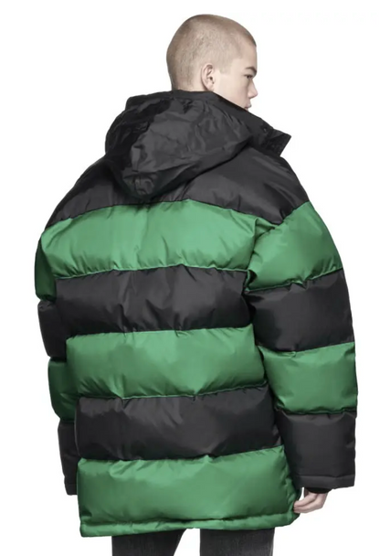 Balenciaga AW18 Oversize Striped Down Puffer Jacket