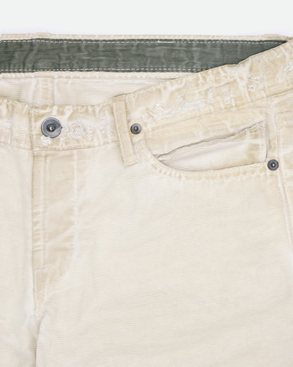 Rick Owens DRKSHDW 2000s Horizontal Corduroy Detroit Cut Denim Jenas