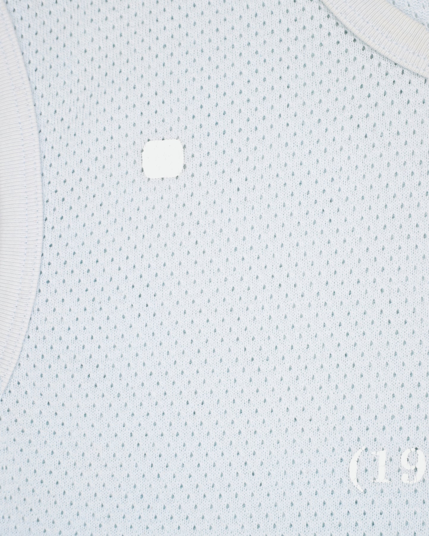 Raf Simons SS05 Texas Pieces Jersey Tank-Top blue M