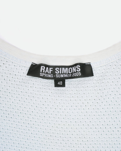 Raf Simons SS05 Texas Pieces Jersey Tank-Top blue M