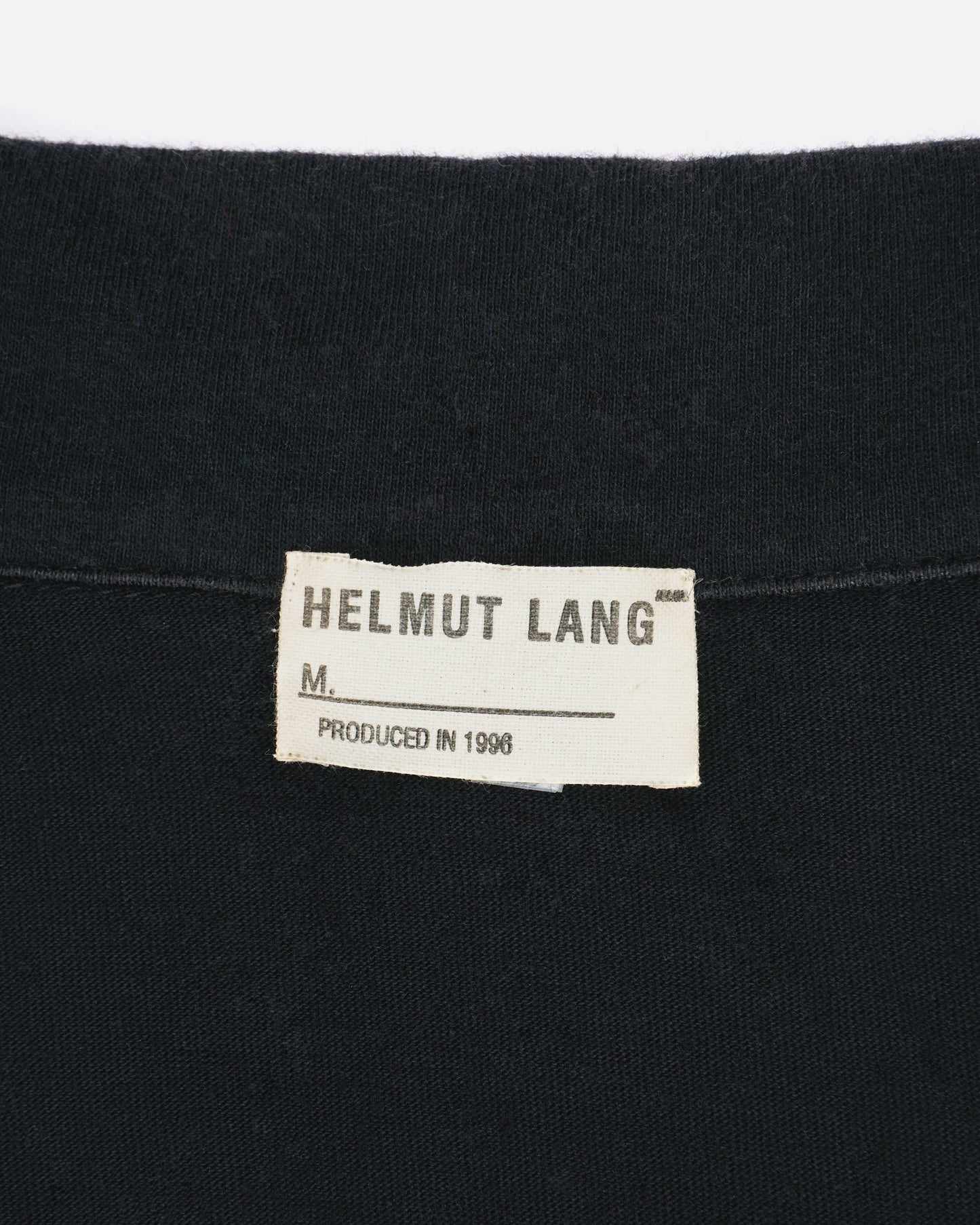 Helmut Lang 1996 Resin Stripe Polo Shirt