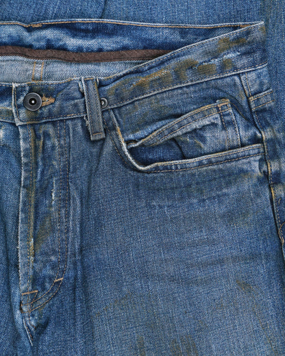 Rick Owens SLAB 2001 Oil-Wax Denim Jeans