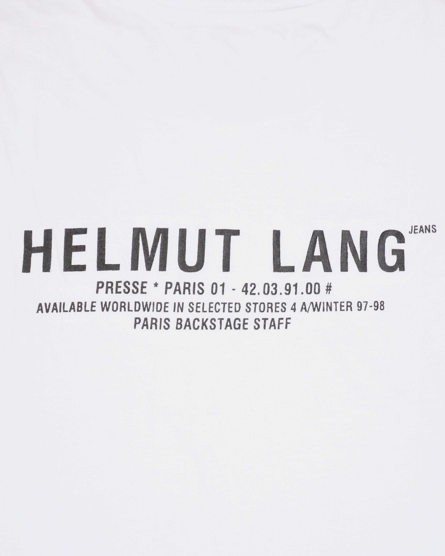 Helmut Lang 1997 Cock Ring Presse Tee