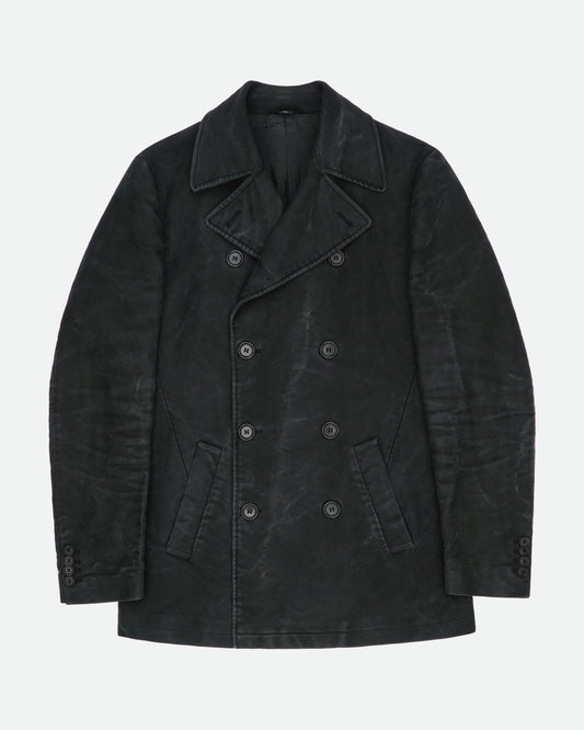 Helmut Lang 1990s Faded Peacoat