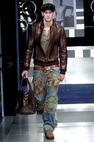 Dolce & Gabbana AW05 Hybrid Denim Cargo Pants