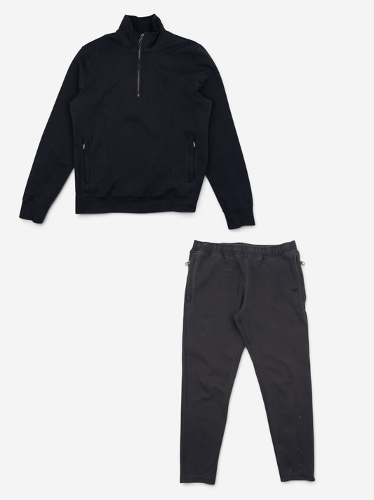 Dior Homme by Hedi Slimane SS04 Panelled Bee Quarter Zip Sweater Sweatsuit