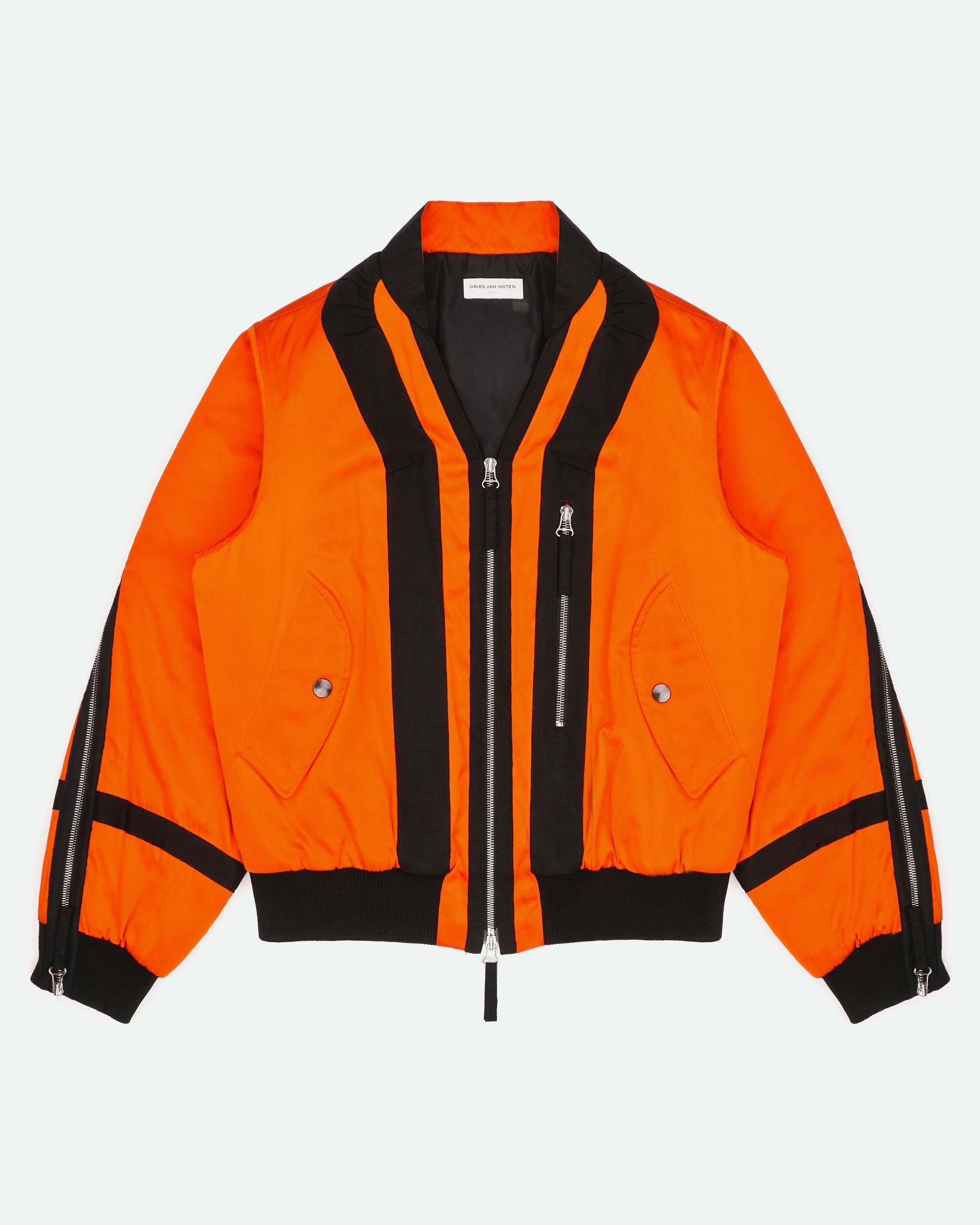 Dries van Noten AW14 Backzip Bomberjacket Orange Medium Orange